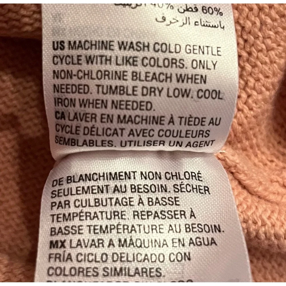 Karen Scott Sweater‎ Snowflake Light Pink/Peach Color Size XL